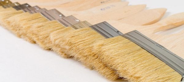 Flat paint brushes