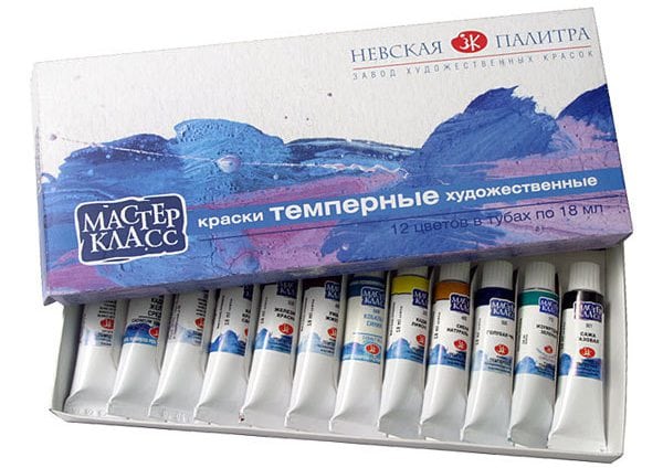 Tempera หมึกสำหรับ stencils หลายสี