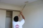 Paint the ceiling with a roller