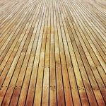 Wooden floor in a summer cottage