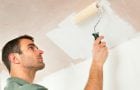 Plasterboard ceiling painting