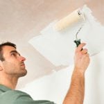 Plasterboard ceiling painting