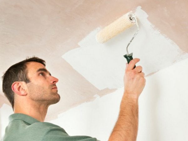 Plasterboard ceiling painting