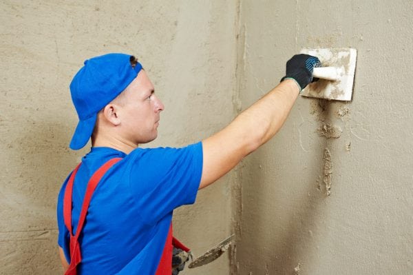 Plastering the wall