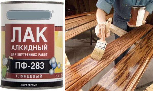 Varnish for interior use