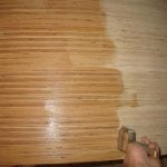 Plywood impregnated with drying oil