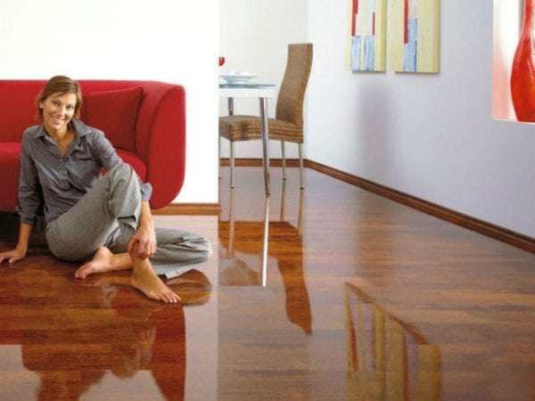 Treated laminate flooring