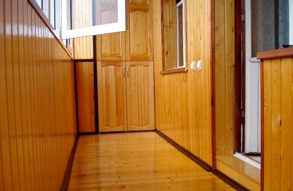 Clapboard covered balcony