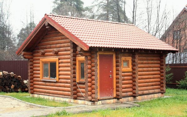 Natural wood bath