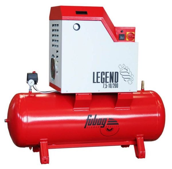 Screw compressor with compressed air dryer