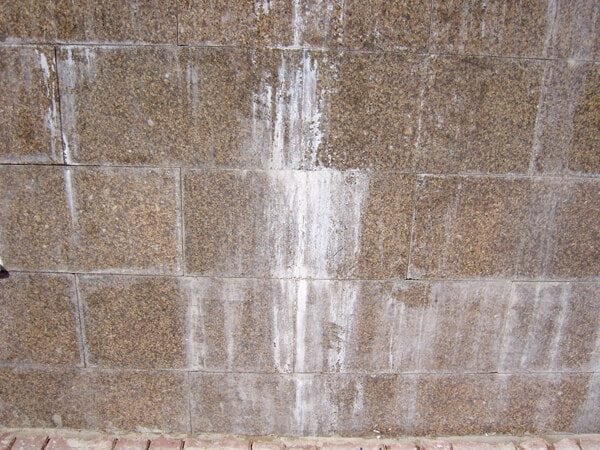 White efflorescence on granite tiles