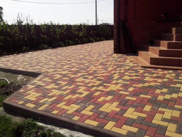 Beautiful multi-colored paving stones