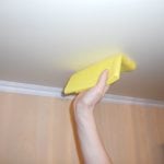 Ceiling wash from water-based paint