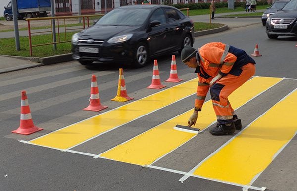 Road marking process