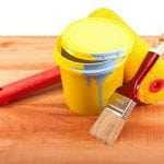 Use odorless paint on a wooden surface