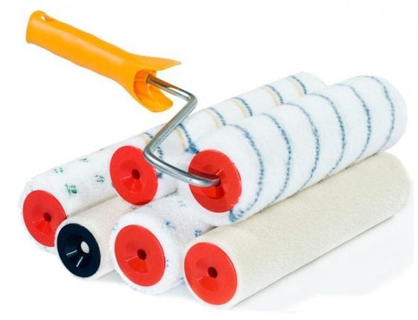 Rollers for painting wood with oil paint