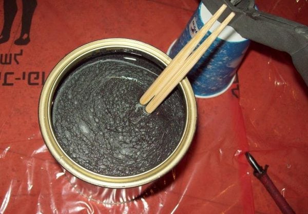 Not yet diluted hammer paint in a can