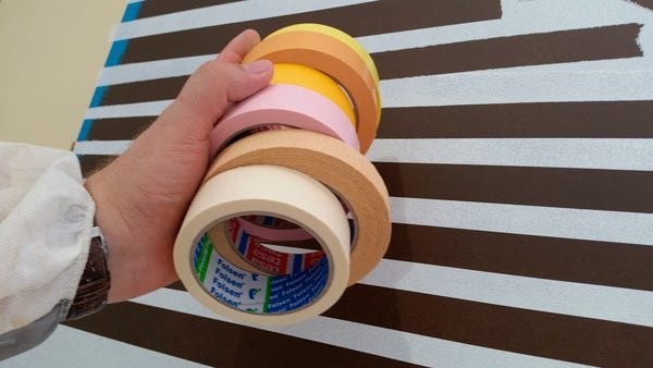 Paint masking tape for work with paint