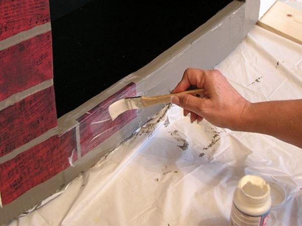 Painting a fireplace with heat-resistant paint