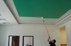 Paint the stretch ceiling