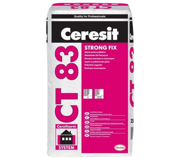 Ceresit CT 83 สำหรับติดแผ่นโพลีสไตรีนที่ขยาย