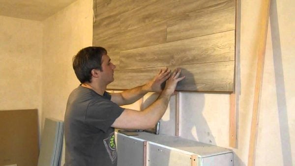 Frame method of laying laminate on the wall