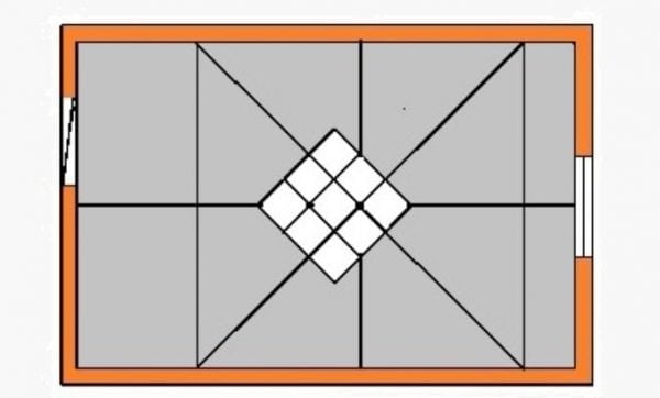 Lepení dlaždic diagonálně