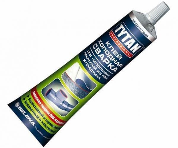 Glue Cold welding for repair of linoleum