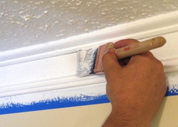 If necessary, paint the baseboard with white paint.