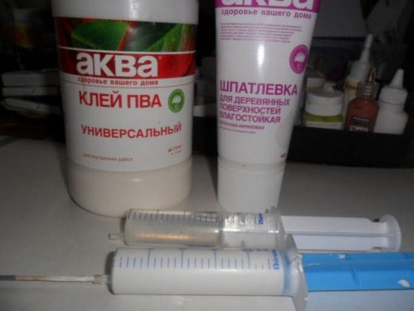 Preparation of putty and PVA glue