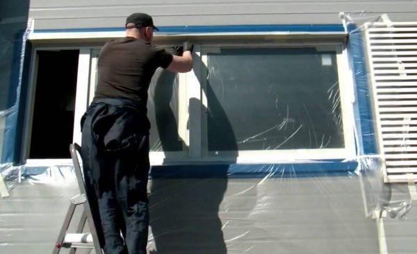 Before painting the window you need to seal the glass