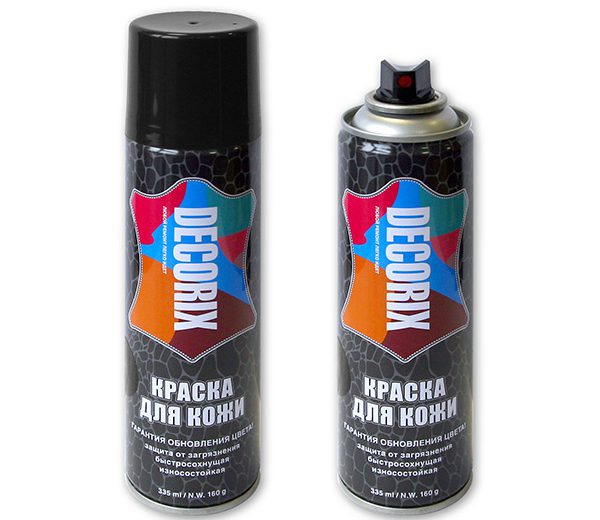 Spray paint for protecting and updating DECORIX smooth leather products