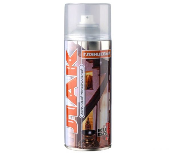 Glossy colorless spray varnish