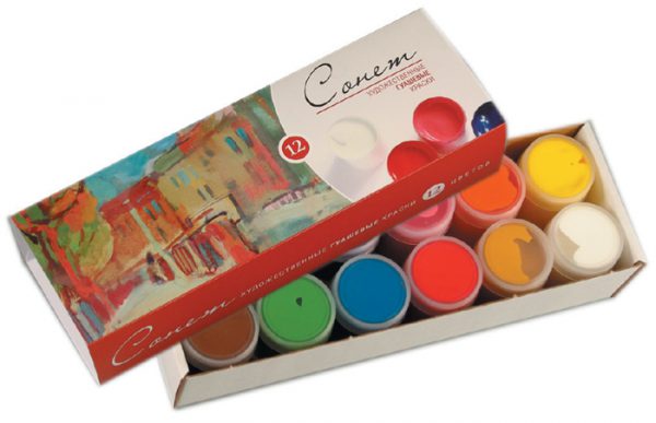 Art gouache paints for drawing