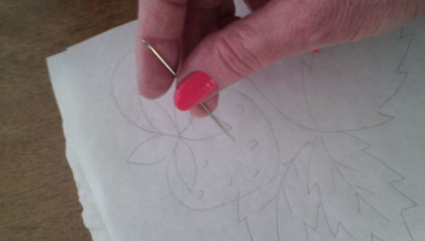 Transferring a pattern to fabric using tissue paper