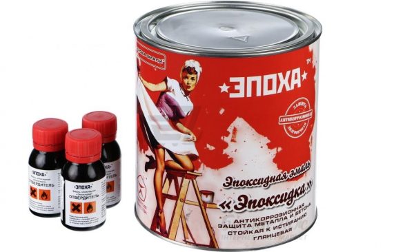 Epoxy enamel has good adhesive properties.