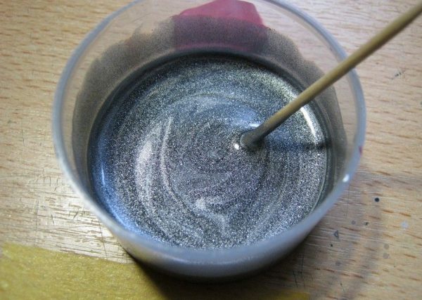 Dilution of aluminum powder with epoxy resin