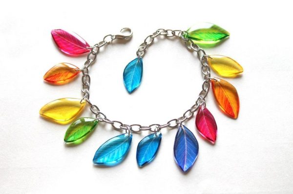 Colored Leaf Bracelet