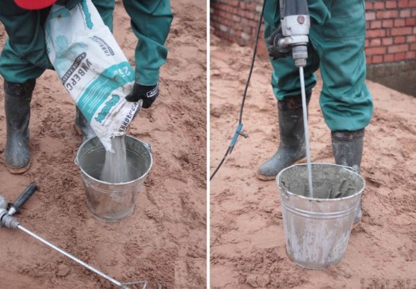 Preparation of adhesive mortar for aerated concrete