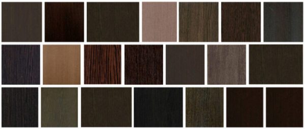 A variety of shades of wenge