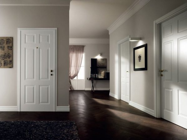 Dark floor and bright doors