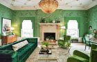 Green wallpapers and furniture