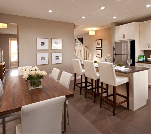 Cappuccino color creates a warm atmosphere in the room