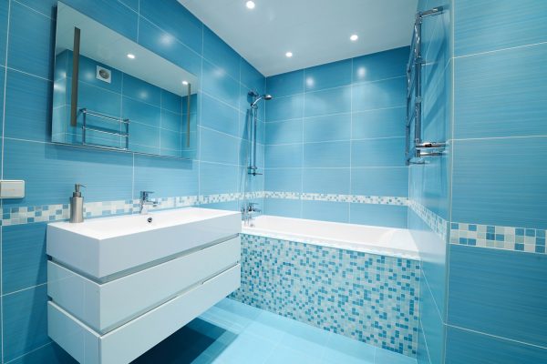 Blue bathroom