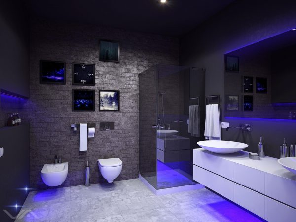 LED lights in the bathroom