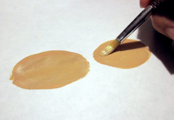 Create light flesh color from gouache