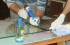 Using glass sealant