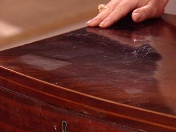 Scratches and scuffs on wooden furniture