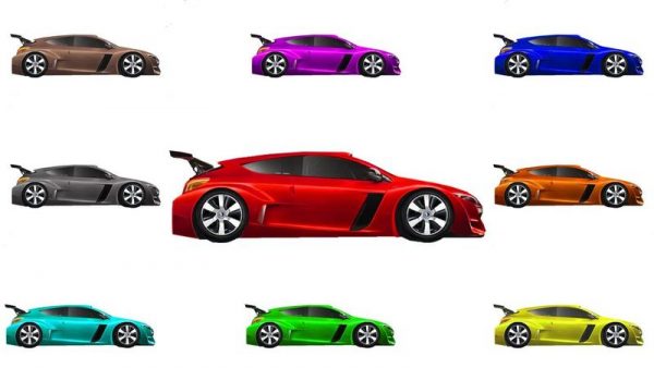 Cars of different colors