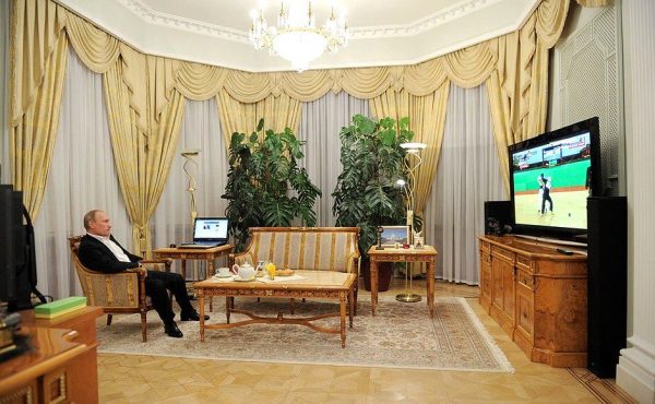 President watches TV